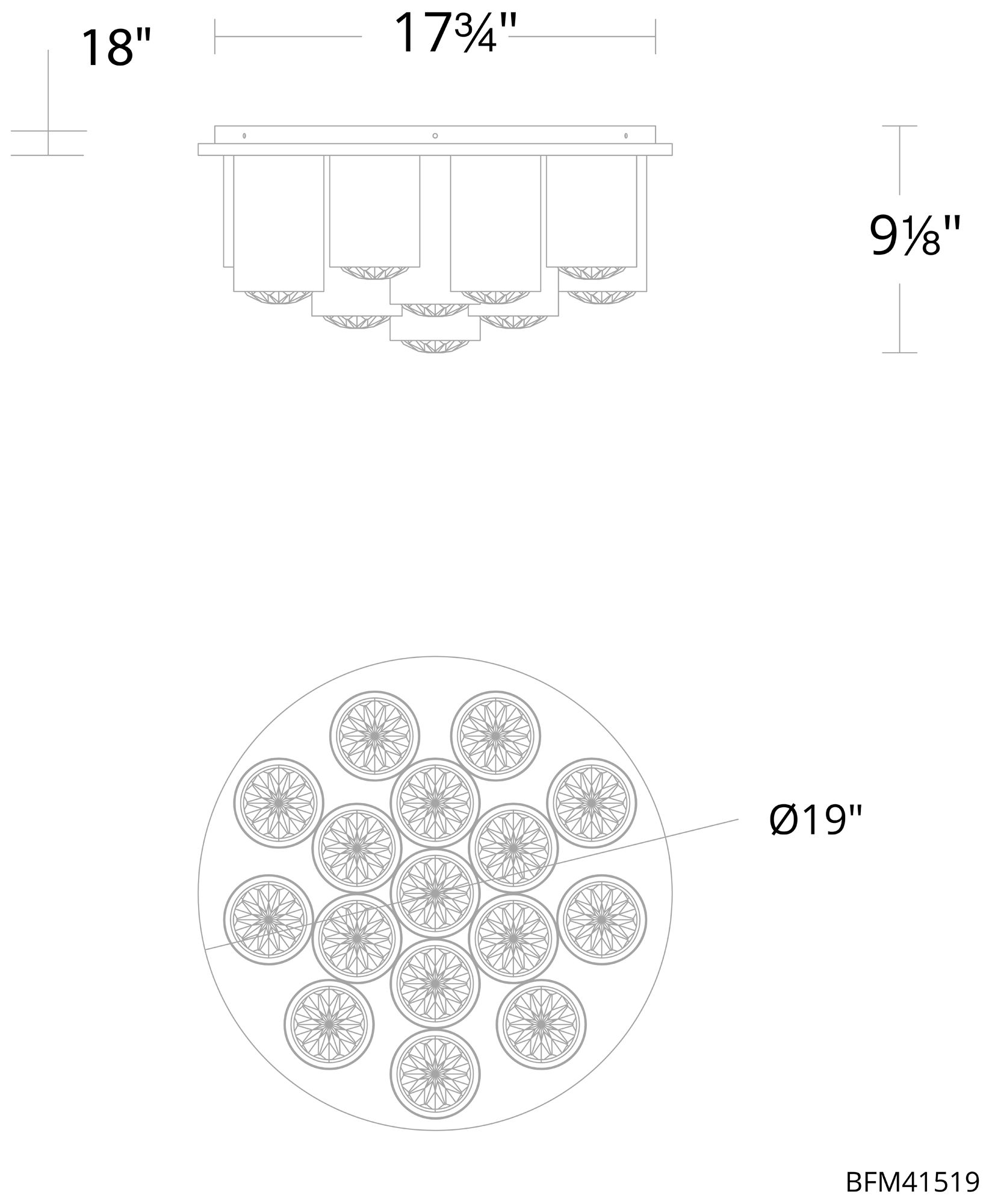 Image 6 Tamara 14 Light LED Flush Mount more views