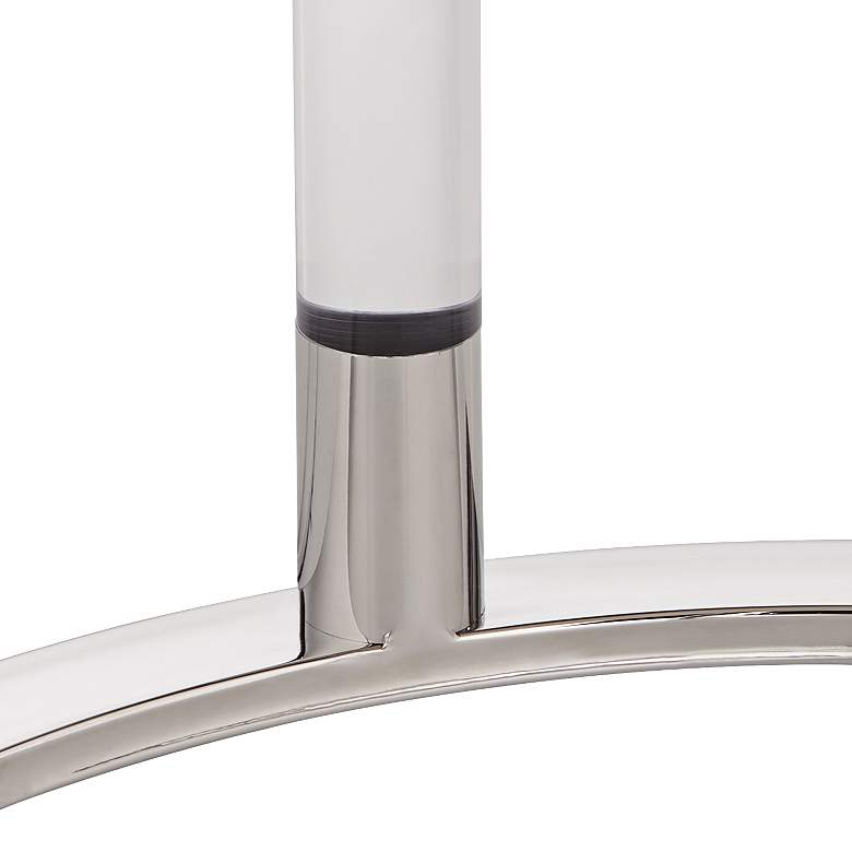 Image 6 Tamara 18 1/4" Wide Stone and Chrome Round Side Table more views