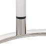 6_Tamara 18 1/4" Wide Stone and Chrome Round Side Table more views