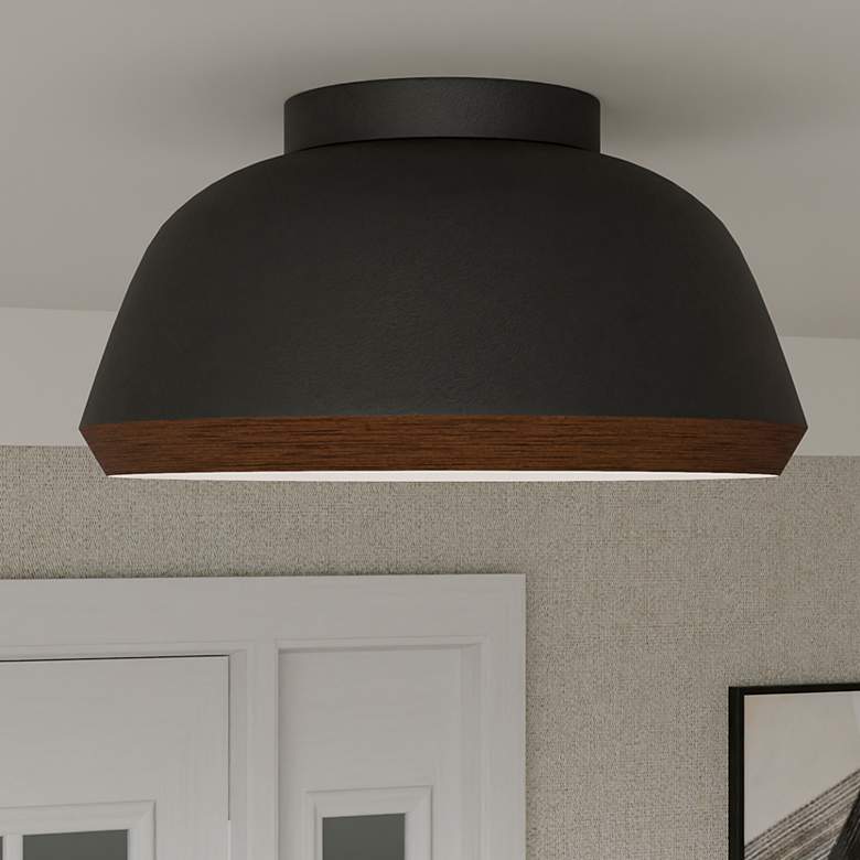 Image 1 Tamara 3-Light Matte Black Flush Mount Light
