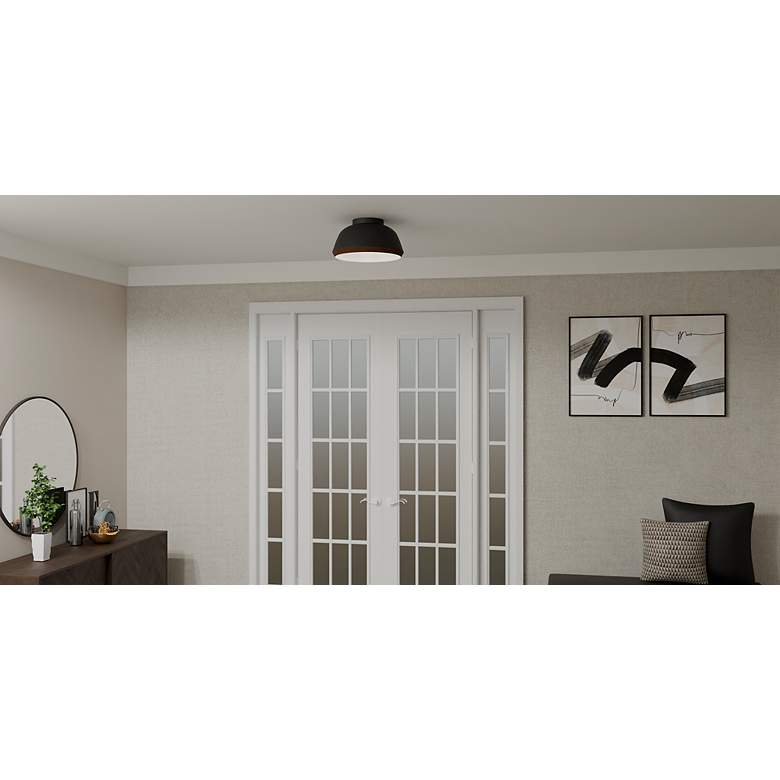 Image 3 Tamara 3-Light Matte Black Flush Mount Light more views