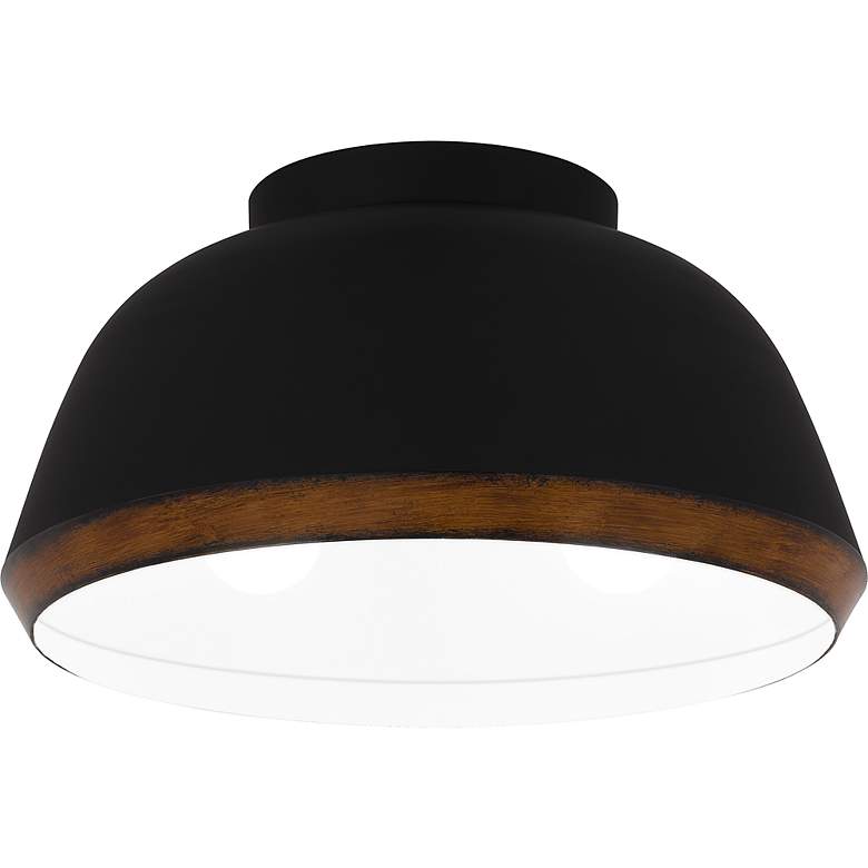 Image 6 Tamara 3-Light Matte Black Flush Mount Light more views