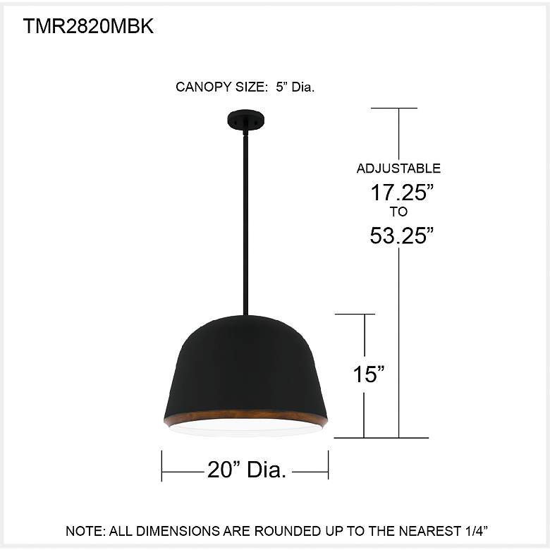 Image 7 Tamara 4-Light Matte Black Pendant Light more views