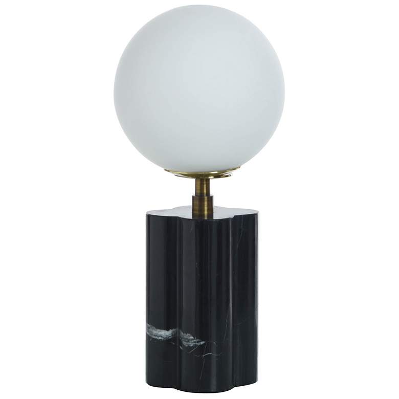 Image 2 Tamara Day Amabel 13" High Black Marble Table Lamp With White Shade
