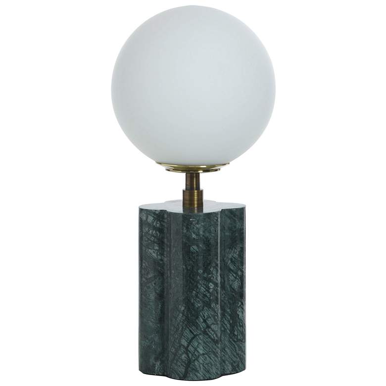 Image 2 Tamara Day Amabel 13" High Green Marble Table Lamp With White Shade