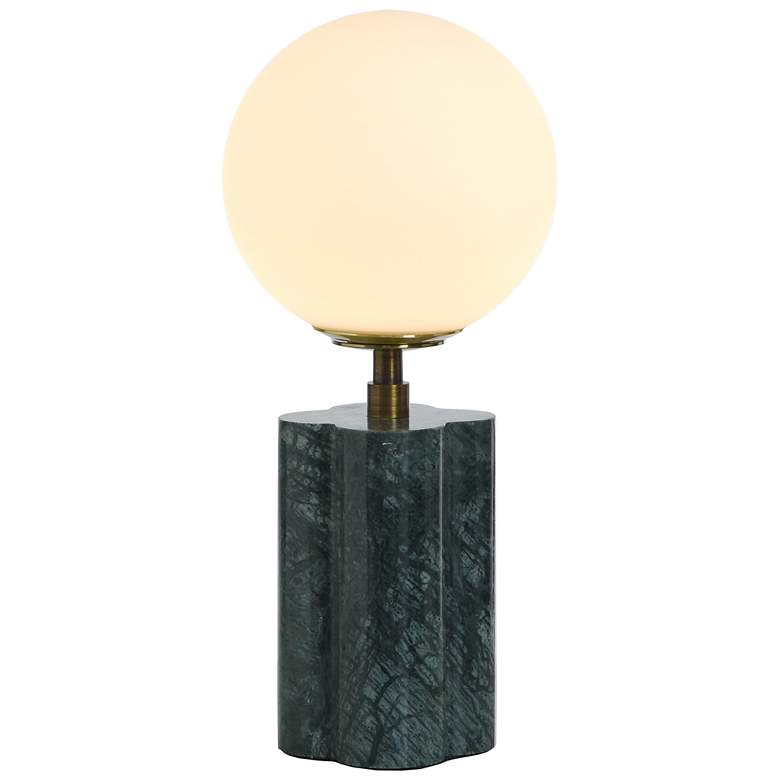 Image 3 Tamara Day Amabel 13" High Green Marble Table Lamp With White Shade more views