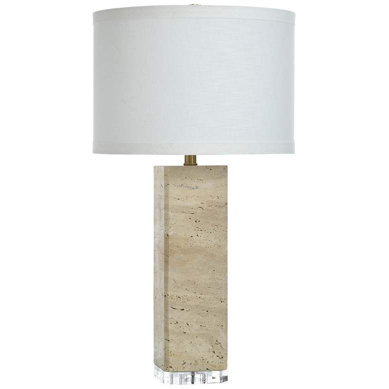 Image 2 Tamara Day Augustus 30" High Travertine Beige Table Lamp With Tan Shade