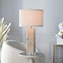 1_Tamara Day Augustus 30" High Travertine Beige Table Lamp With Tan Shade
