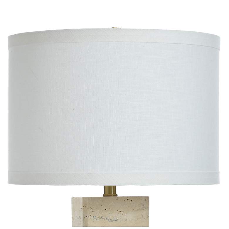 Image 5 Tamara Day Augustus 30" High Travertine Beige Table Lamp With Tan Shade more views
