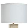 5_Tamara Day Augustus 30" High Travertine Beige Table Lamp With Tan Shade more views