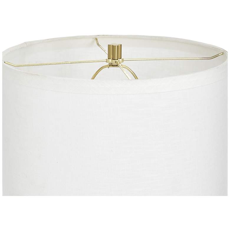 Image 6 Tamara Day Augustus 30" High Travertine Beige Table Lamp With Tan Shade more views