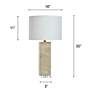 7_Tamara Day Augustus 30" High Travertine Beige Table Lamp With Tan Shade more views