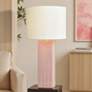 1_Tamara Day Augustus 32" High Pink Peony Table Lamp With Off-White Shade