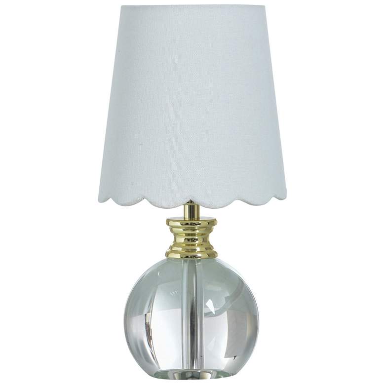 Image 1 Tamara Day Beatrice 14"H Crystal & Gold Table Lamp With Off-White Shade