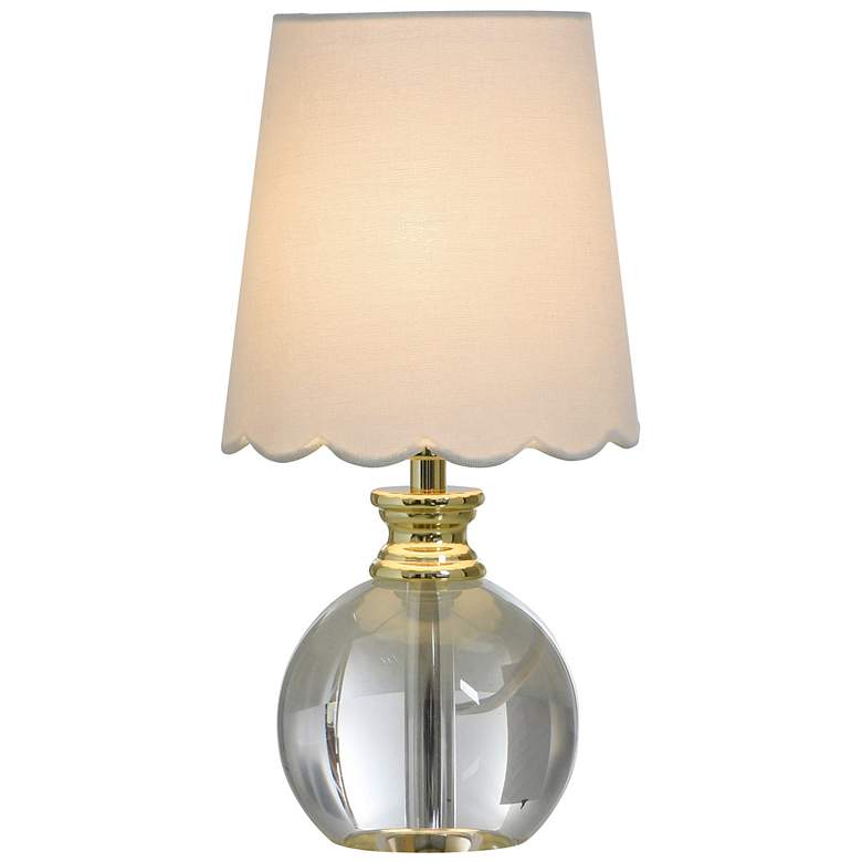 Image 2 Tamara Day Beatrice 14"H Crystal & Gold Table Lamp With Off-White Shade more views