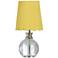 Tamara Day Beatrice Crystal & Polished Nickel Table Lamp With Yellow Shade