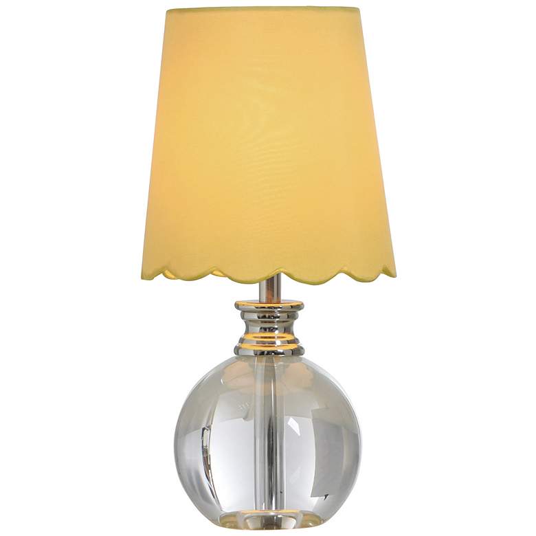 Image 2 Tamara Day Beatrice Crystal & Polished Nickel Table Lamp With Yellow Shade more views