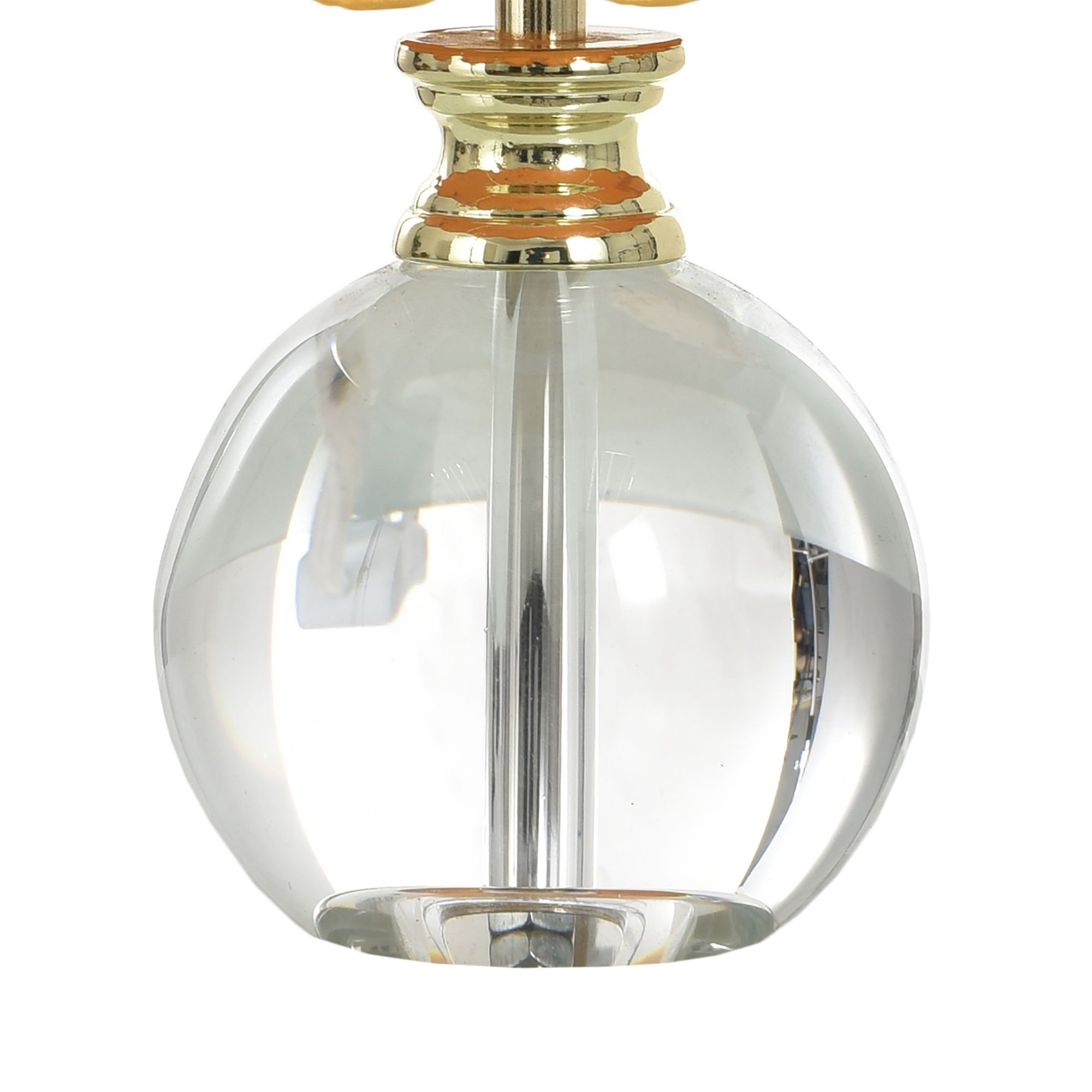 Image 4 Tamara Day Beatrice Crystal & Polished Nickel Table Lamp With Yellow Shade more views