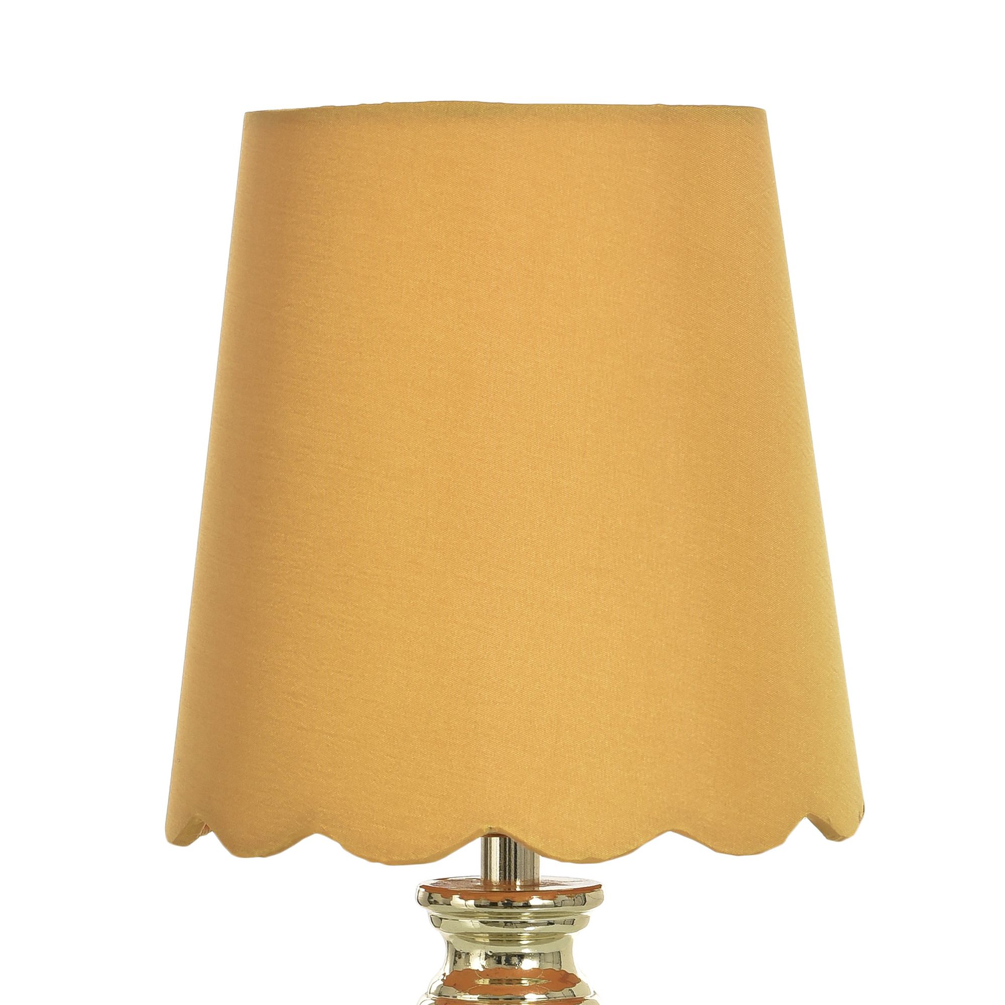 Image 5 Tamara Day Beatrice Crystal & Polished Nickel Table Lamp With Yellow Shade more views