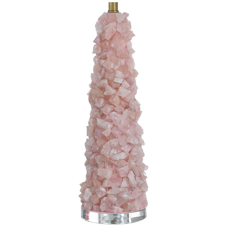 Image 4 Tamara Day Belinda 34"H Rose Quartz Stone Table Lamp With Off-White Shade more views