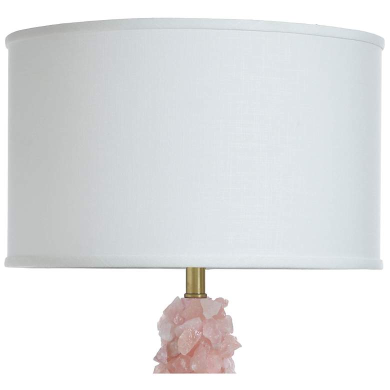 Image 5 Tamara Day Belinda 34"H Rose Quartz Stone Table Lamp With Off-White Shade more views