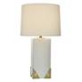 3_Tamara Day Caspian 30"H Brass & White Table Lamp With Off-White Shade more views