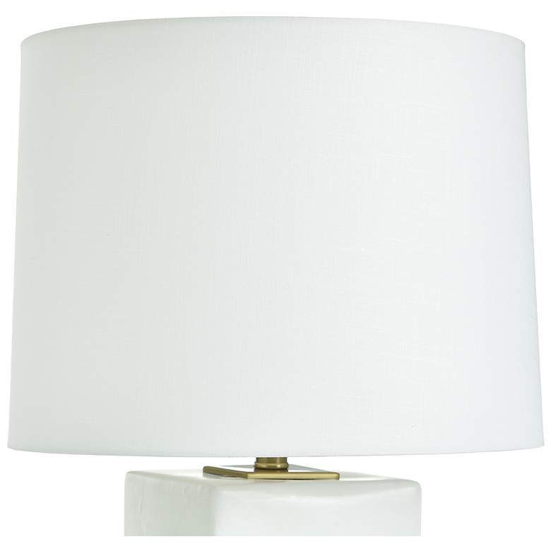 Image 5 Tamara Day Caspian 30"H Brass & White Table Lamp With Off-White Shade more views