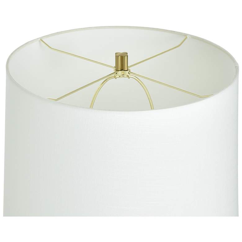 Image 6 Tamara Day Caspian 30"H Brass & White Table Lamp With Off-White Shade more views
