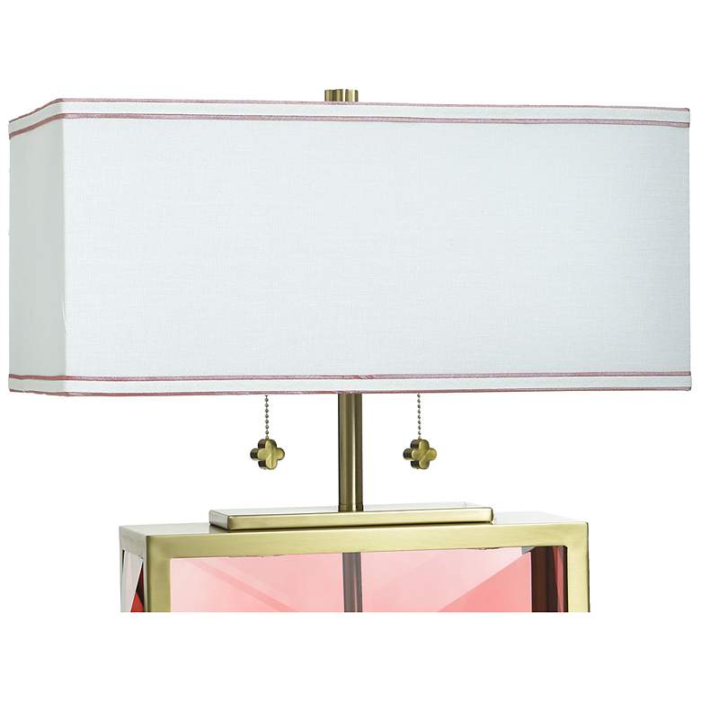 Image 5 Tamara Day Celeste 21"H Blush & Brass Crystal Table Lamp w/ Off-White Shade more views