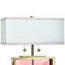 5_Tamara Day Celeste 21"H Blush & Brass Crystal Table Lamp w/ Off-White Shade more views