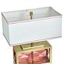 6_Tamara Day Celeste 21"H Blush & Brass Crystal Table Lamp w/ Off-White Shade more views