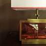 7_Tamara Day Celeste 21"H Blush & Brass Crystal Table Lamp w/ Off-White Shade more views