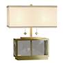 2_Tamara Day Celeste 21"H Crystal & Brass Table Lamp With Off-White Shade more views