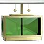 4_Tamara Day Celeste 21"H Green & Brass Crystal Table Lamp w/ Off-White Shade more views