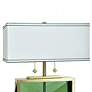 5_Tamara Day Celeste 21"H Green & Brass Crystal Table Lamp w/ Off-White Shade more views
