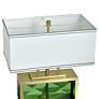 6_Tamara Day Celeste 21"H Green & Brass Crystal Table Lamp w/ Off-White Shade more views