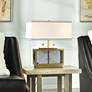 1_Tamara Day Celeste 21"H Smoke & Brass Crystal Table Lamp w/ Off-White Shade