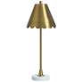 1_Tamara Day Daphne 26"H White Marble Table Lamp With Polished Brass Shade