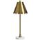 Tamara Day Daphne 26"H White Marble Table Lamp With Polished Brass Shade