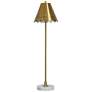 1_Tamara Day Daphne 36"H White Marble Table Lamp With Brass Shade