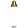 Tamara Day Daphne 36"H White Marble Table Lamp With Brass Shade