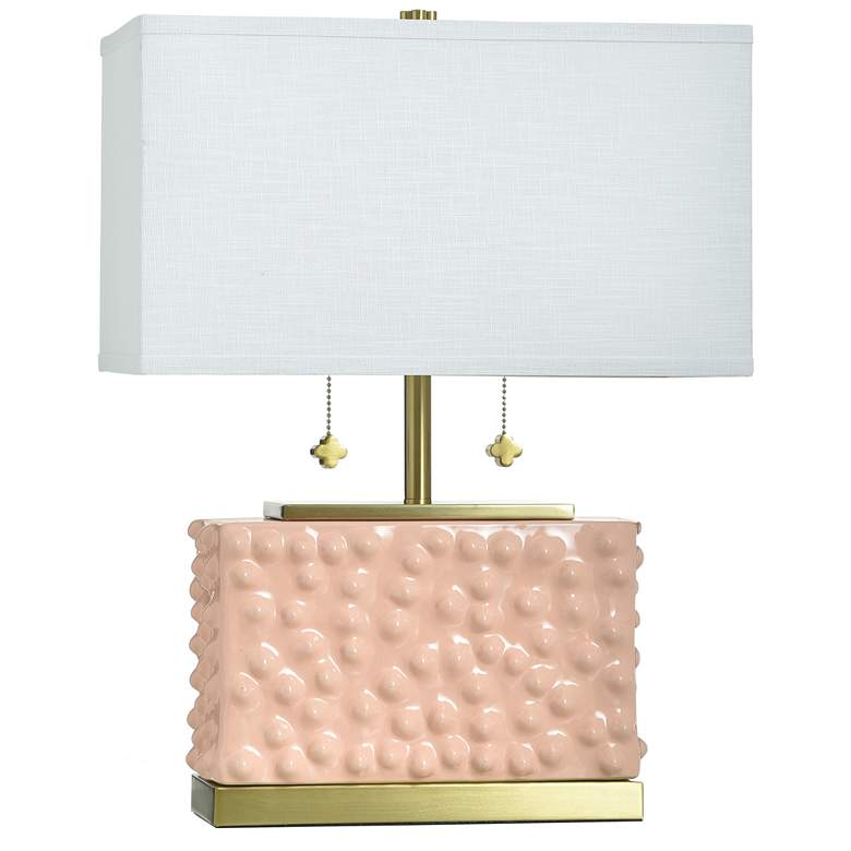 Image 2 Tamara Day Edmund 21" High Pearl Blush Table Lamp With Off-White Shade