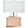 Tamara Day Edmund 21" High Pearl Blush Table Lamp With Off-White Shade