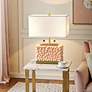 1_Tamara Day Edmund 21" High Pearl Blush Table Lamp With Off-White Shade