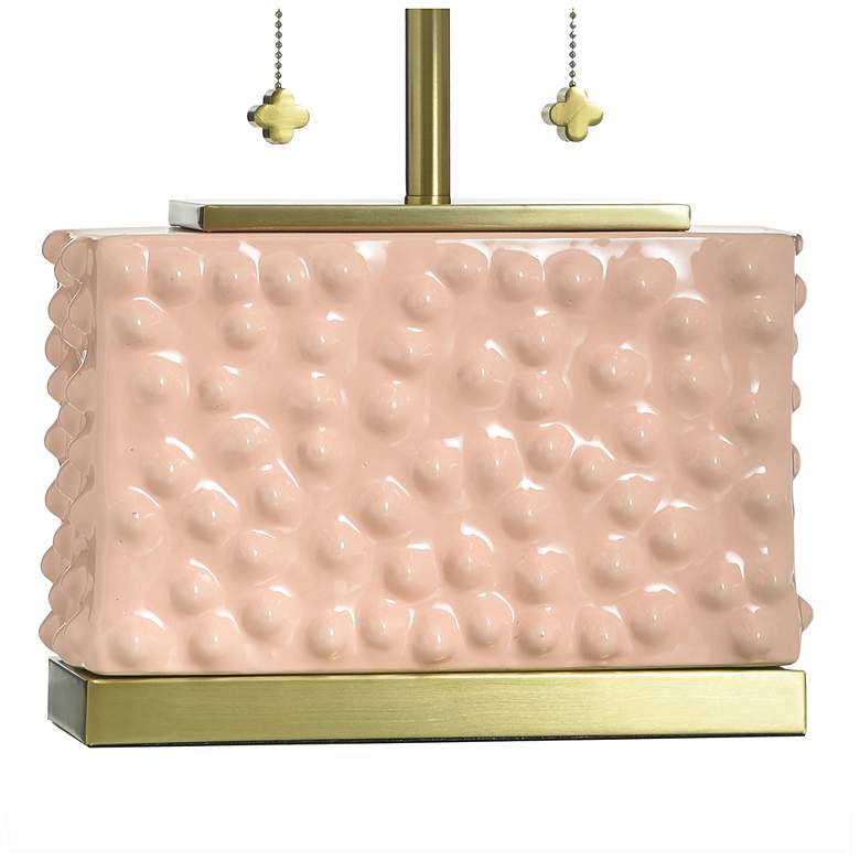 Image 4 Tamara Day Edmund 21" High Pearl Blush Table Lamp With Off-White Shade more views