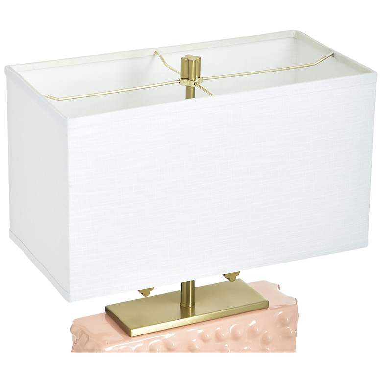 Image 6 Tamara Day Edmund 21" High Pearl Blush Table Lamp With Off-White Shade more views