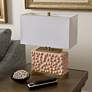 7_Tamara Day Edmund 21" High Pearl Blush Table Lamp With Off-White Shade more views