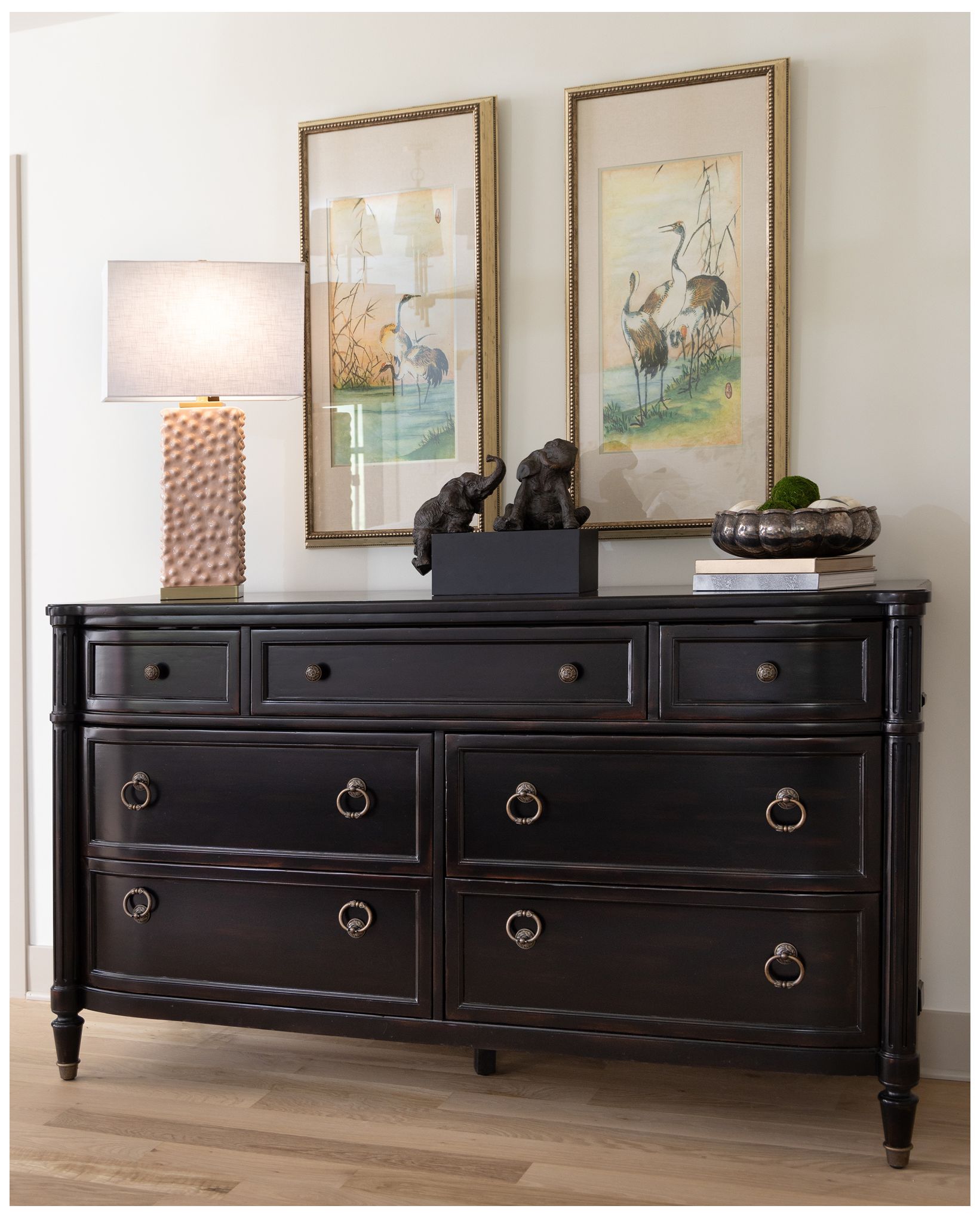 Image 7 Tamara Day Edmund 30"H Brass & Pearl Blush Table Lamp With Off-White Shade more views