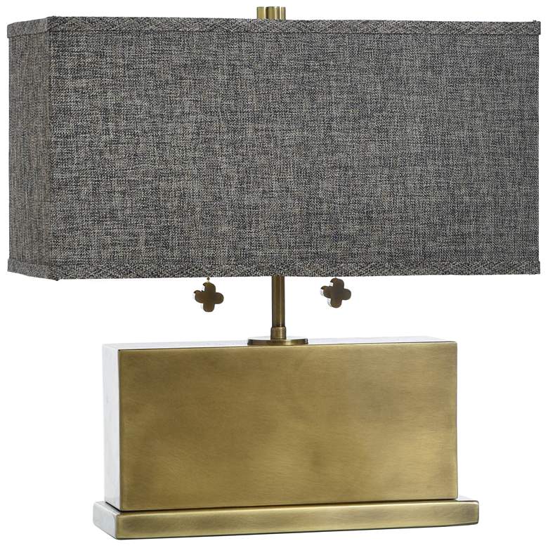 Image 2 Tamara Day Eleanora 17"H Polished Brass Table Lamp With Dark Brown Shade