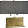Tamara Day Eleanora 17"H Polished Brass Table Lamp With Dark Brown Shade